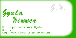 gyula wimmer business card
